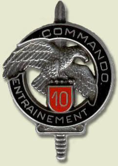 Image of the Centre Entrainment de Commando No 10 insignia.