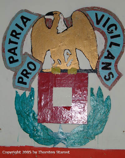 Image of a Wall Painting showing the Signal Regiment's Distinctive Unit Insignia