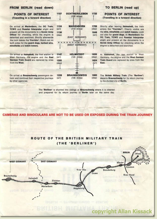 Image of British Military Train Card.